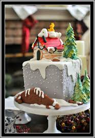 The festive season has started and christmas is around the corner. 30 Excellent Photo Of Snoopy Birthday Cake Birijus Com Snoopy Birthday Cake Winter Cake Peanut Cake