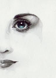 Black And White Watercolor Face Rustybreak Watercolor Face Watercolor Eyes Art Inspiration