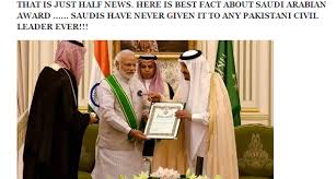 topmost award to Mr. Narendra Modi ...