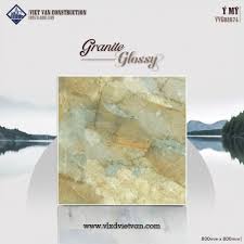 Gạch Men Ý Mỹ N88013C - 800x800 - Granite - Bóng - Vân đá, xanh, vàng - Xây  Dựng Việt Văn
