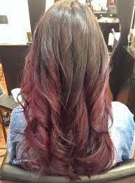 Dark Brown To Pink Burgundy Ombre By Yuri Brown Ombre Hair Hair Styles Hair Color Burgundy