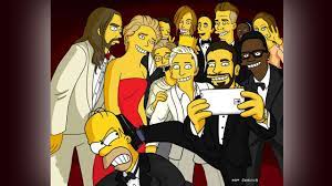 In the sweet selfie, both degeneres and de rossi are smiling while holding their two pups. Simpsons Parodieren Oscar Selfie Von Ellen Degeneres Kino Bild De