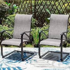 Patio Dining Chairs Outdoor Set of 2