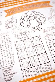 Printable thanksgiving placemats for toddlers. Printable Thanksgiving Placemats Happiness Is Homemade