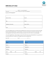 Bird Bill Of Sale Download This Bill Of Sale For A Bird If You Are About To Buy A Bird From Or Sell A Bird Bill Of Sale Template Templates