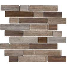 Brown is a versatile and soft neutral used in endless design schemes that can make a huge impact in your kitchen. Modern Linear Brown Glass Mosaic Tile Backsplash Kitchen Wall Bathroom Mto0332 For Sale Online Ebay