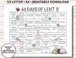 40 Days Of Lent Calendar