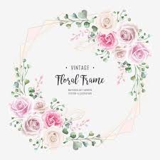Elegant Wedding Watercolor Floral Frame With Frame Floral Clipart Background Pattern Png Transparent Clipart Image And Psd File For Free Download In 2020 Watercolor Flower Vector Flower Frame Floral Watercolor