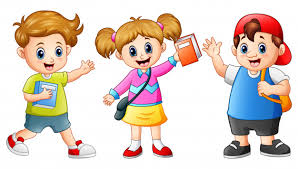 Dibujos animados de niños felices de la escuela | Vector Premium
