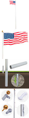 Heizt nur wenn jemand zu hause ist. Flag Poles And Parts 43536 Flagpole Kit Aluminum Halyard 25ft Sectional 1pc Us American Flag Durable Garden Buy It Now On American Flag Flag Pole Sectional