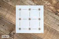 Retro Star Tile pattern stencil by Funky Junk's Old Sign Stencils