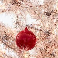West Elm Ornaments Glass Ball Ornament Red