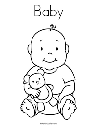 Baby doll coloring book vectors (134). Baby Coloring Page Twisty Noodle