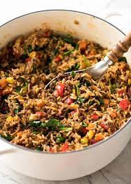 Beef And Rice With Veggies Recipe Beef And Rice Diced Beef Recipes Midweek Meals