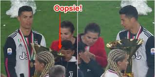 However, there are hopes as he has been in a. Video Cristiano Ronaldo Hit His Son On The Head With A Massive Trophy