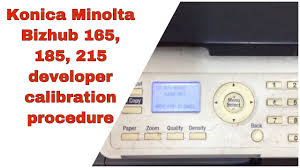 Konica minolta business solutions polska. Konica Minolta Bizhub 165 185 215 Developer Calibration Procedures Error Code C2557 Reset Youtube