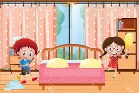 This can be extremely overwhelming. Two Kids Cleaning The Bedroom Illustration Royalty Free Cliparts Vectors And Stock Illustration Image 81975827