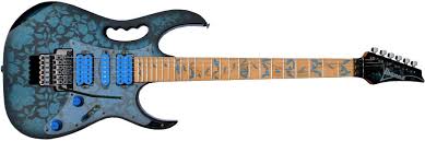 All the hardware is finished in cosmo black. Ibanez Jem77 Bfp Blue Floral Pattern Electric Guitars