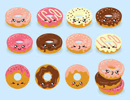 Premium Vector Clipart Kawaii Donuts Cute Donut Clip Art Set High Quality Vectors Instant Download Kawaii Clipart Donas Kawaii Garabatos Kawaii Arte Lindo