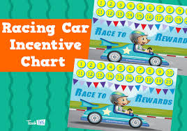 racing car incentives chart teacher resources and