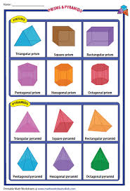 Prisms And Pyramids Chart Shapes Worksheets Prisms 3d Shapes Worksheets