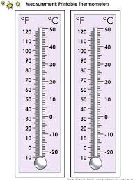 Thermometer Measurement Tools Printable Thermometer Celsius And Farenheit From King Virtue On Teache Thermometer Activities Measurement Tools Math Measurement