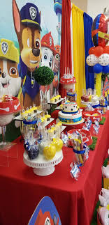 Paw Patrol 1st Birthday Dessert Table Pfote Patrouille Geburtstag Dessert Tisch Geburtstag