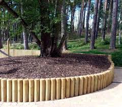 Round Pole Retaining Walls Google Search Garden Poles Retaining Wall Wood Retaining Wall