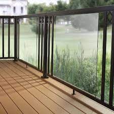 Clear Glass Panel Kit 6 In Diy Heavy Duty High Quality Exterior Tempered Glass Ebay Glass Railing Deck Deck Railing Design Balcony Railing Design