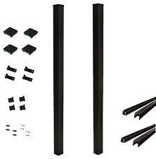 kit poteau aluminium anthracite brico depot