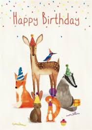 Happy birthday banner for you. Woodland Animals Happy Birthday Card Moonpig