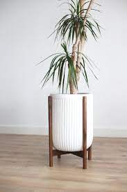 March 15, 2016 by kirsten dunn. Extra Large Tall Gaia Mid Century Modern Planter With Stand Etsy Walnut Mid Century Modern Planter Modern Planters Mid Century Modern Plant Stand