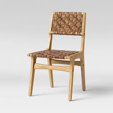 Ceylon Woven Dining Chair White Natural Wood Opalhouse Wood Dining Chairs Dining Chairs Woven Dining Chairs