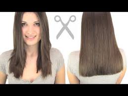 Do not twist your fingers upwards, do not turn your hair, or separate the strand from your back because this would create a small gradation. How To Cut Hair Straight Youtube