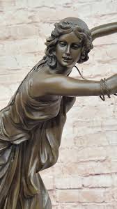 Amazon.com: French Art Deco Bronze Sculpture Nude Dancer with Marble Base  J.R Colinet Decor Artwork Sale Deal Home by Finery Bronze : Home & Kitchen