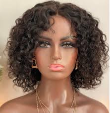 Erica D.( SHORT BRAZILIAN CURLY 5X5 LACE CLOSURE BOB WIG