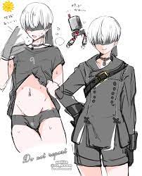 1boy android android boy belly belly button blindfold bothered  bulge bulge through clothing choker clothed collar covered eyes eyes  covered femboy feminine male light-skinned male light skin male male