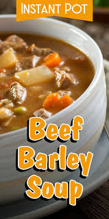 Instant Pot Beef Barley Soup Recipe Beef Barley Soup Barley Soup Instant Pot Soup Recipes