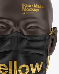 Download Face Mask Mockup In Apparel Mockups On Yellow Images Object Mockups