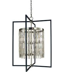 Framburg 5338bn Mblack Hannah 10 Light 32 Inch Brushed Nickel Matte Black Foyer Chandelier Ceiling Light