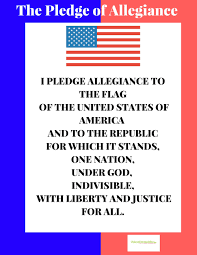 Watch a cartoon for kids on the pledge of allegiance to the flag. The Pledge Of Allegiance Words Printable