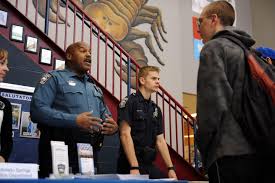 Robert Wilson A Recruiting Officer For The Colorado Springs Police Department Discusses Law Enforc Assistant Principal Career Day International Baccalaureate
