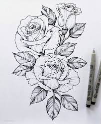 Black And White Pencil Sketch Roses How To Draw A Flower Easy White Background In 2020 Flower Drawing Images Flower Drawing Beautiful Flower Drawings