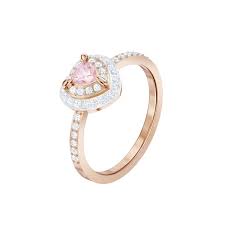 Achat Bague Swarovski One En Cristaux Swarovski Et Metal Dore Rose Taille 55