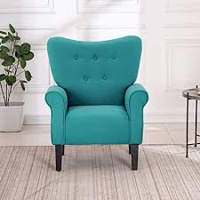 Get the best deals on unbranded armchairs for children. Buy Dnyker Modern Accent Chair Comfy Armchair Single Wingback Chair Made Of Wooden And Linen Fabric Sofa For Living Room Bedroom Office Tiffany Blue Online In Indonesia B091926hxg