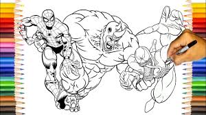 Maybe you would like to learn more about one of these? Spider Man Coloring Pages Spider Man Vs Rhino And Venom Sailany Coloring Kids Youtube