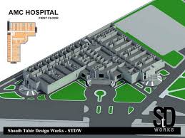 Medical College And Hospital Complex By Shoaib Tahir Design Works Building Design Floor Plans Hospital Plans Floor Plan Design Medical College