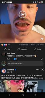 2:27 M 5G+ 14 198 71 comments Like 7 shares 2.6K views Comment Sarah Stamp  Share Ⅲ| see you tomorrow Pookie!!! Reply Write comment... Peaches 14h NOT  IN YOUR MOUTH NONE OF