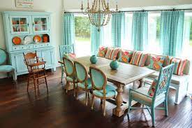 House Of Turquoise Colordrunk Designs Coastal Dining Room Dining Room Design House Interior