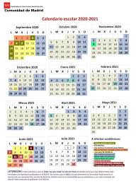De acuerdo con el calendario preliminar publicado en la página de la comisión nacional de mejora regulatoria (conamer), que entrará en vigor hasta. Calendario Escolar 2020 2021 En Madrid